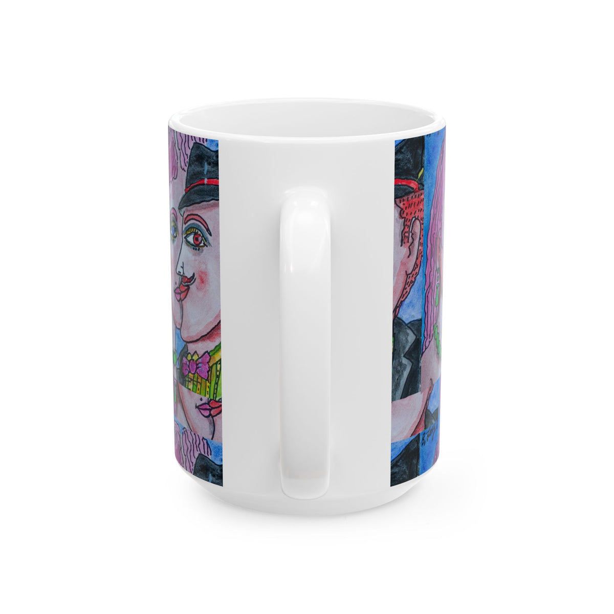 Ceramic Mug - Kissing Couple (Full) - (Benny’s Luv Mugs ❤️) Artwork by Benjamin Levy (Limited Edition) (11oz, 15oz)