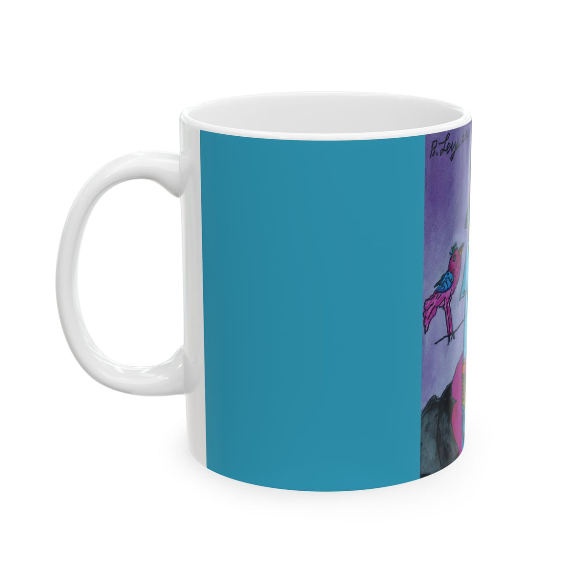 Ceramic Mug, Mister Blu - (Benny’s Luv Mugs ❤️) - Artwork by Benjamin Levy  (Limited Edition) (11oz, 15oz)