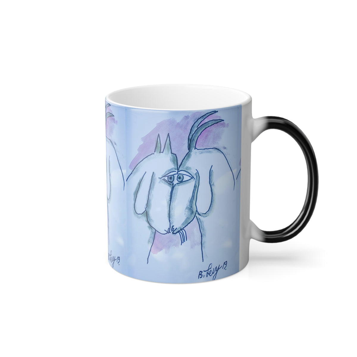 Color Morphing Mug - Benny’s Goats (Benny's Luv Mugs ❤️) Artwork by Benjamin Levy (Limited Edition) 11oz