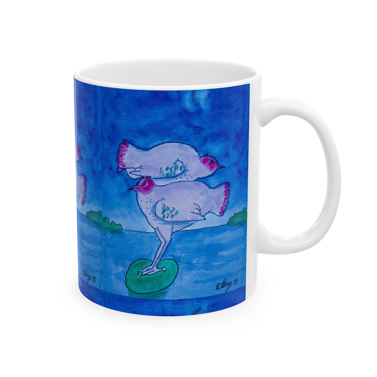 Ceramic Mug - Chicken Luv (Benny’s Luv Mugs ❤️) - Artwork by Benjamin Levy (Limited Edition) (11oz, 15oz)