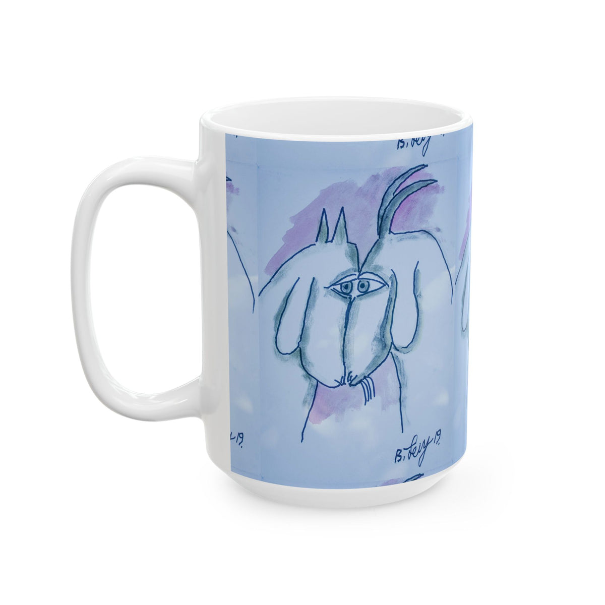 Ceramic Mug - Benny’s Goats (Benny’s Luv Mugs ❤️) Artwork by Benjamin Levy (Limited Edition) (11oz,15oz)