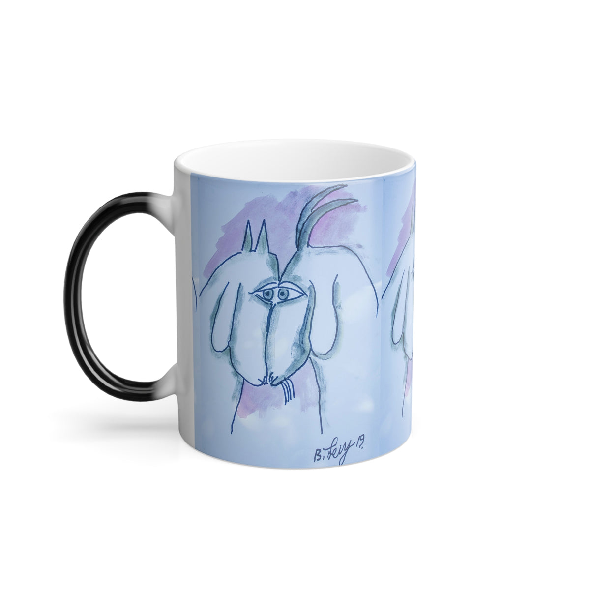 Color Morphing Mug - Benny’s Goats (Benny's Luv Mugs ❤️) Artwork by Benjamin Levy (Limited Edition) 11oz