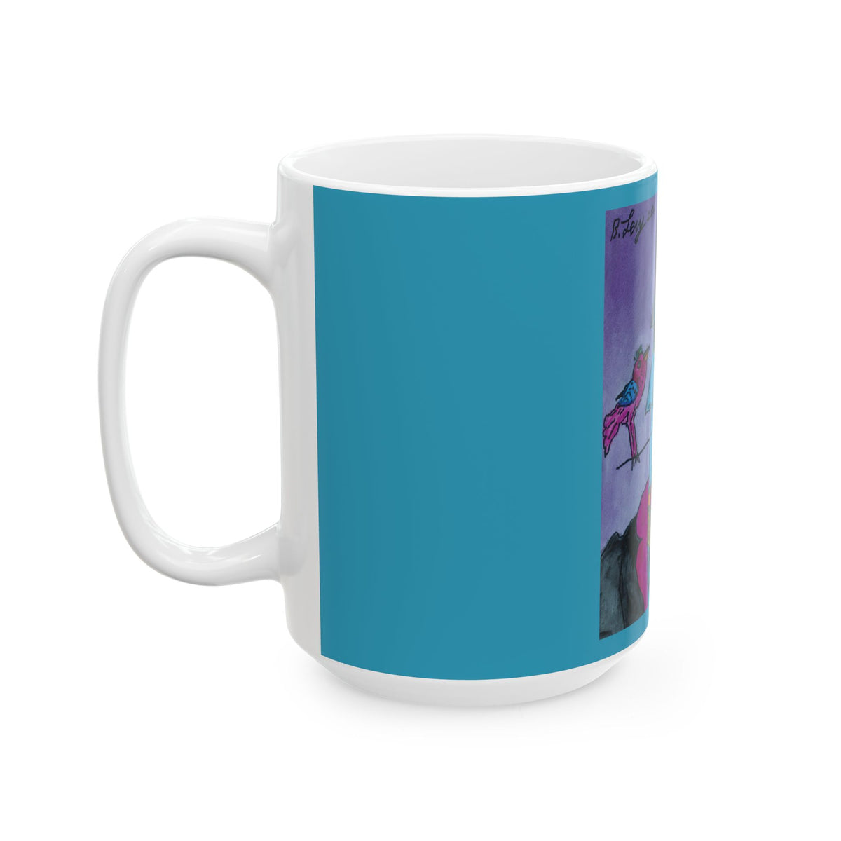 Ceramic Mug, Mister Blu - (Benny’s Luv Mugs ❤️) - Artwork by Benjamin Levy  (Limited Edition) (11oz, 15oz)