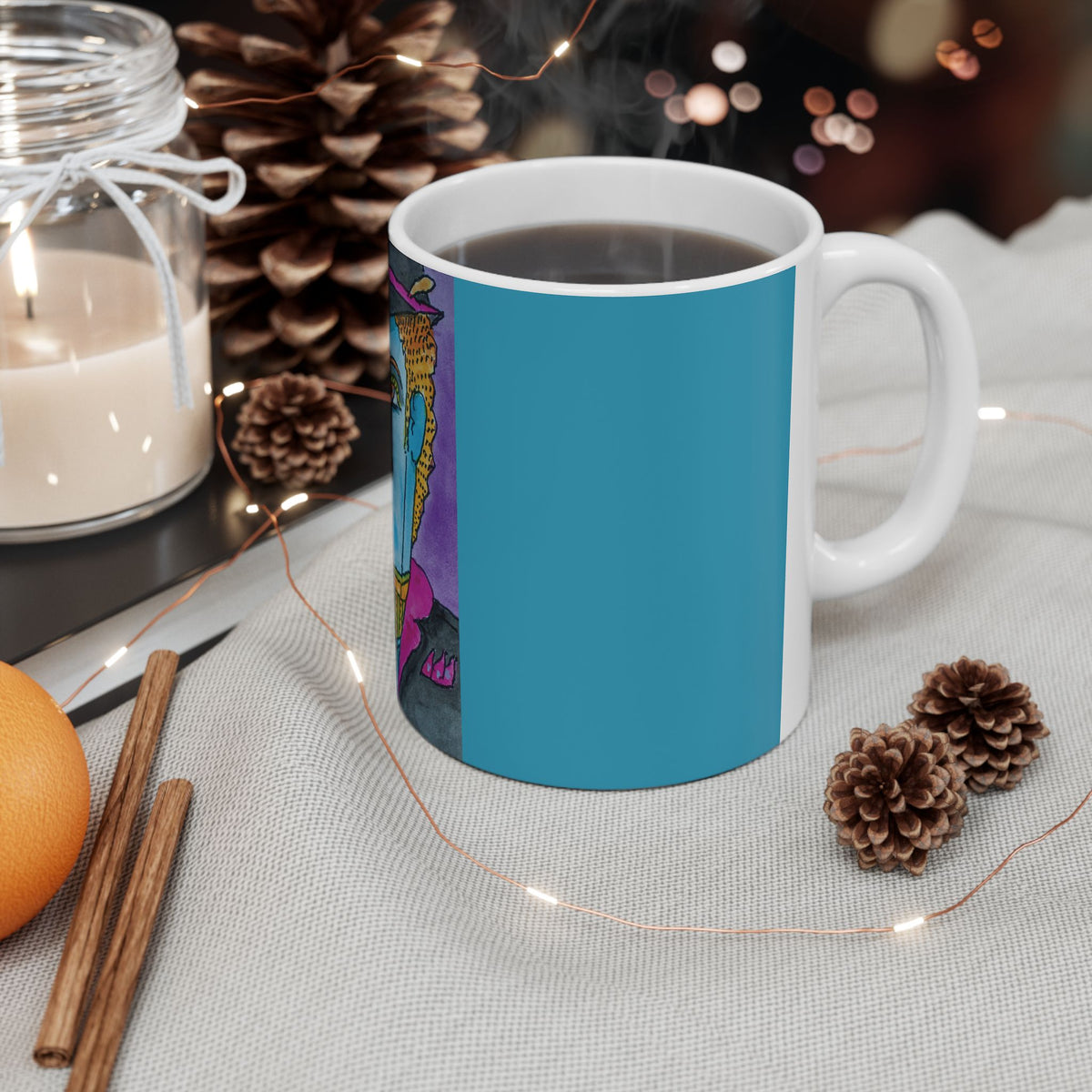 Ceramic Mug, Mister Blu - (Benny's Luv Mugs) - Artwork by Benjamin Levy  (Limited Edition) (11oz, 15oz)