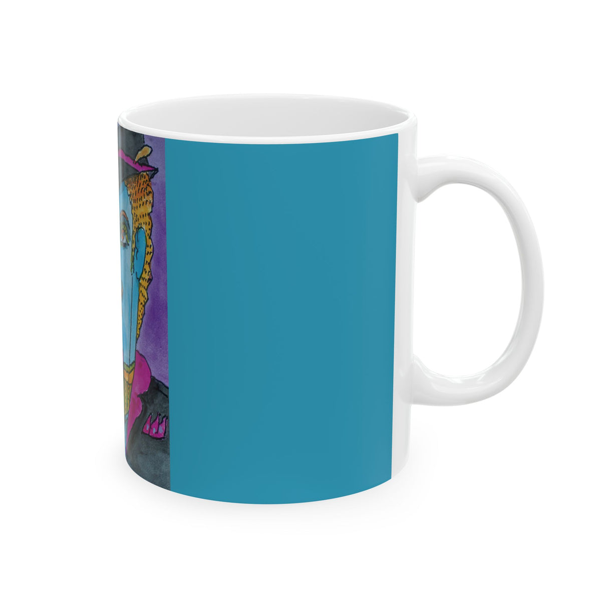 Ceramic Mug, Mister Blu - (Benny’s Luv Mugs ❤️) - Artwork by Benjamin Levy  (Limited Edition) (11oz, 15oz)