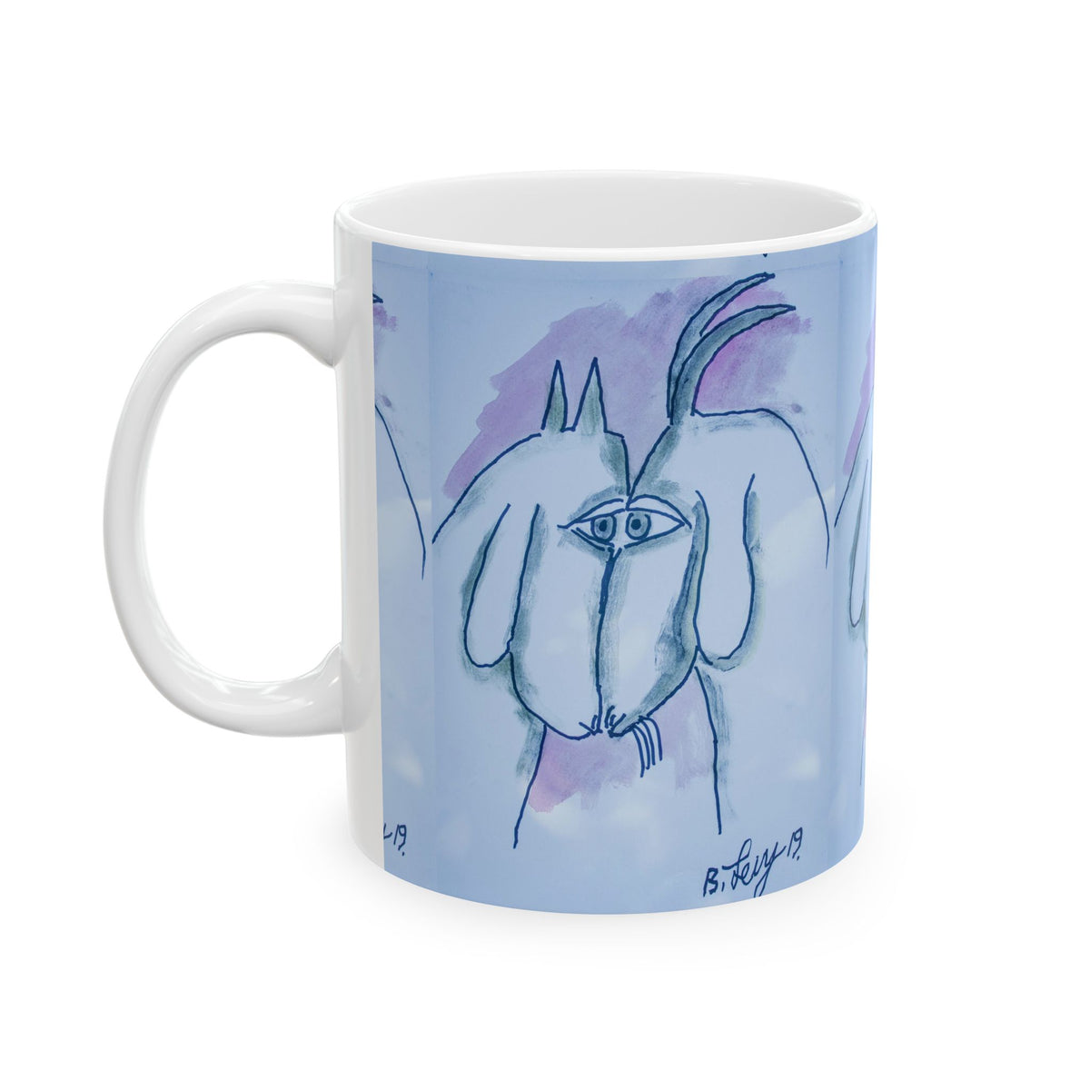 Ceramic Mug - Benny’s Goats (Benny’s Luv Mugs ❤️) Artwork by Benjamin Levy (Limited Edition) (11oz,15oz)
