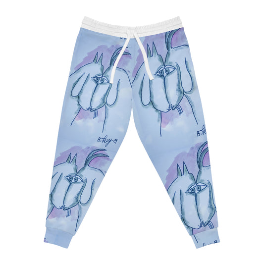 Artistic Athletic Joggers with Whimsical Design - Perfect for Relaxation and Casual Outings