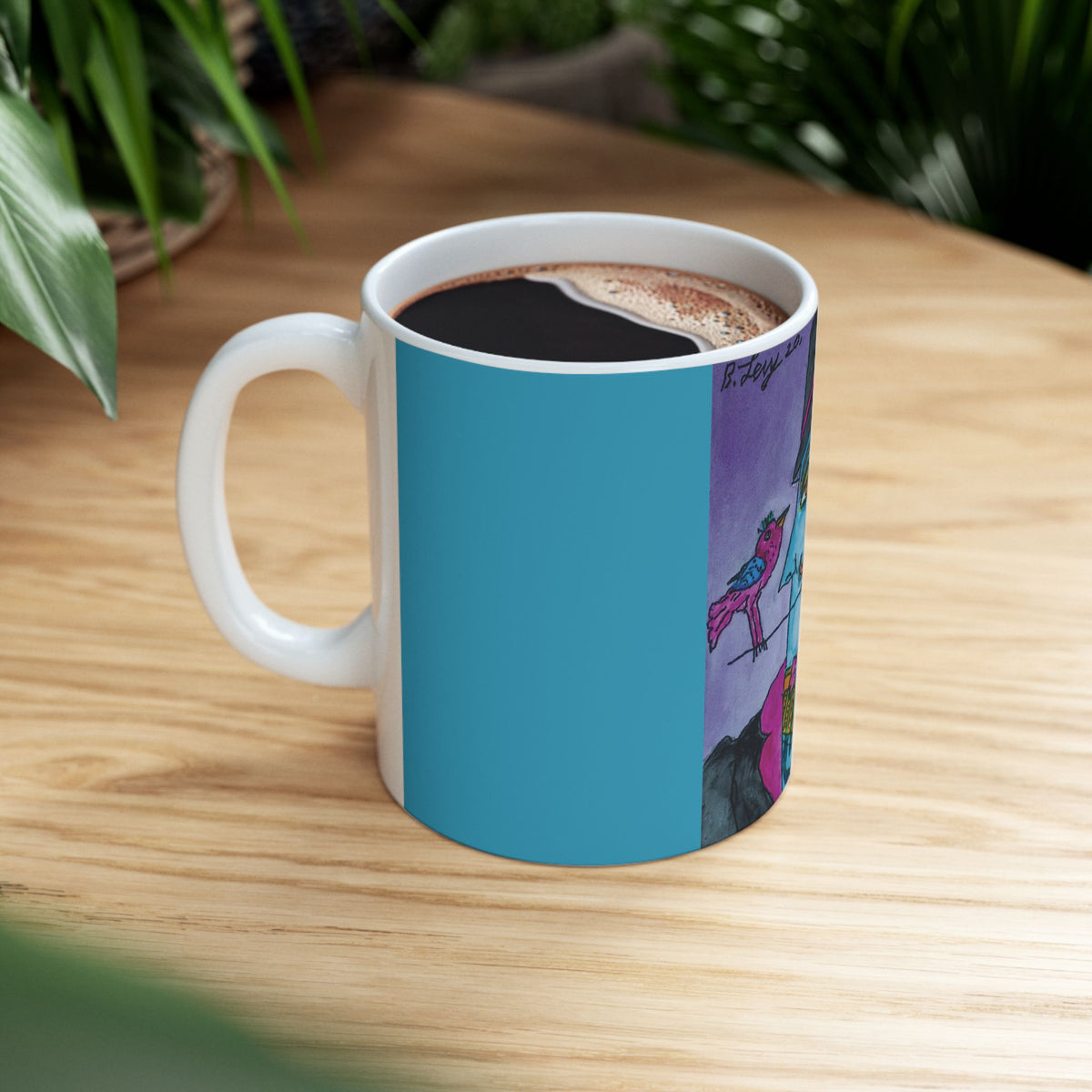 Ceramic Mug, Mister Blu - (Benny's Luv Mugs) - Artwork by Benjamin Levy  (Limited Edition) (11oz, 15oz)