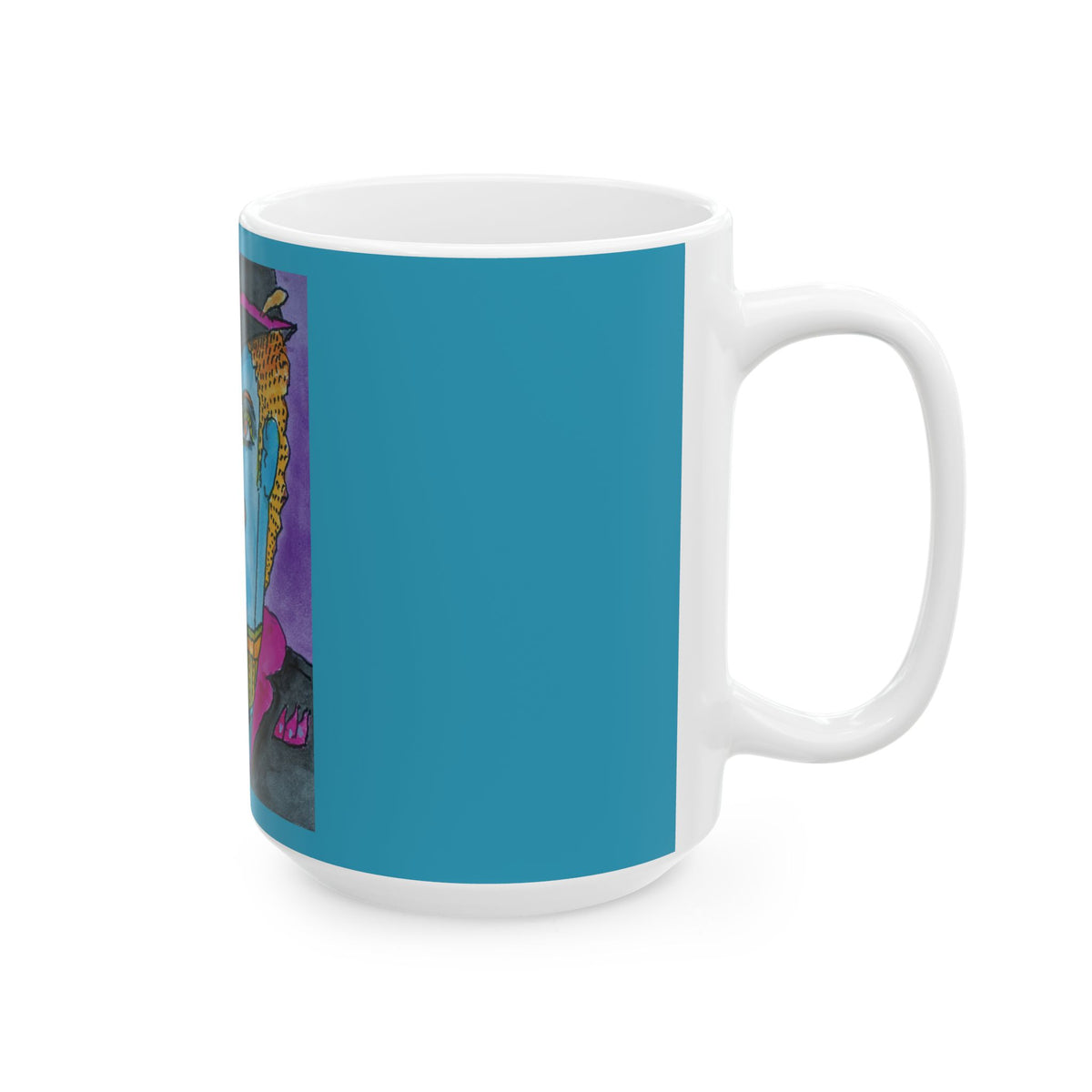 Ceramic Mug, Mister Blu - (Benny’s Luv Mugs ❤️) - Artwork by Benjamin Levy  (Limited Edition) (11oz, 15oz)