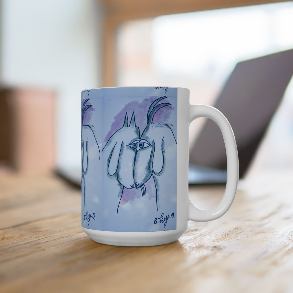 Ceramic Mug - Benny's Goats (Benny's Luv Mugs) Artwork by Benjamin Levy (Limited Edition) (11oz,15oz)