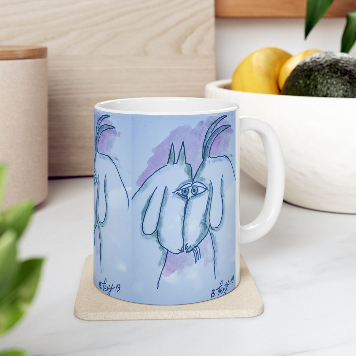 Ceramic Mug - Benny's Goats (Benny's Luv Mugs) Artwork by Benjamin Levy (Limited Edition) (11oz,15oz)