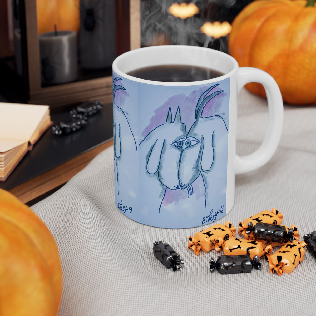 Ceramic Mug - Benny's Goats (Benny's Luv Mugs) Artwork by Benjamin Levy (Limited Edition) (11oz,15oz)