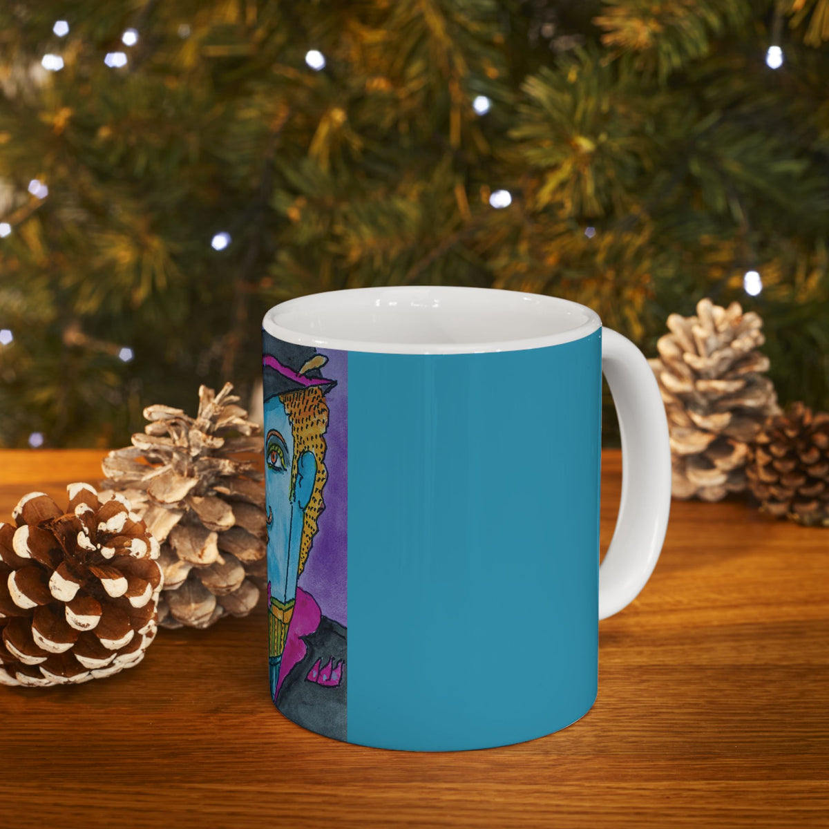Ceramic Mug, Mister Blu - (Benny's Luv Mugs) - Artwork by Benjamin Levy  (Limited Edition) (11oz, 15oz)