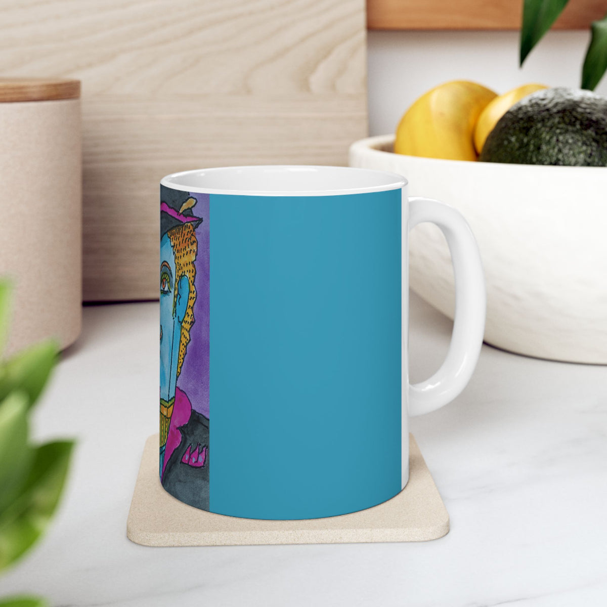 Ceramic Mug, Mister Blu - (Benny's Luv Mugs) - Artwork by Benjamin Levy  (Limited Edition) (11oz, 15oz)